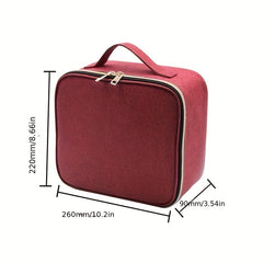 Makeup Bag Organizer With Adjustable Dividers Cosmetic Bag Portable Travel Case