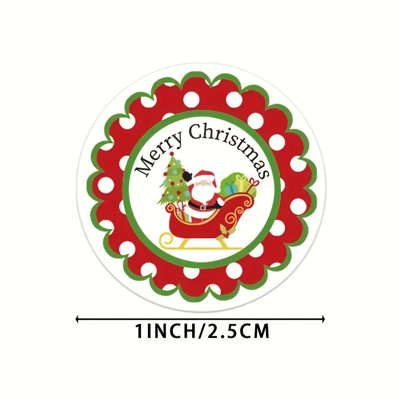500 Christmas Festive Stickers - Animals Snowmen Trees - Small Business Supplies