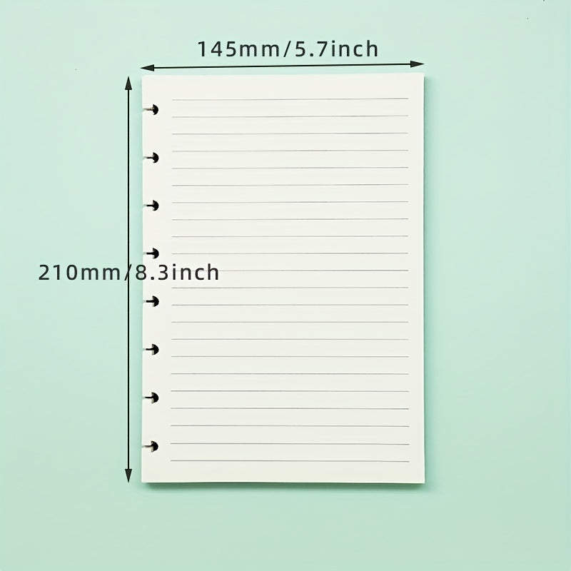 60 Pages Mushroom 8-Hole A5 Refill Paper for Disc Bound Planner