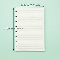 60 Pages Mushroom 8-Hole A5 Refill Paper for Disc Bound Planner