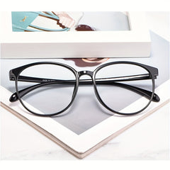Round Anti-Fatigue Reading Glasses Light Blocking Computer Presbyopic