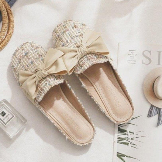 Bow Decor Mules Women's Footwear