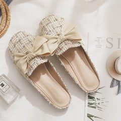 Bow Decor Mules Women's Footwear