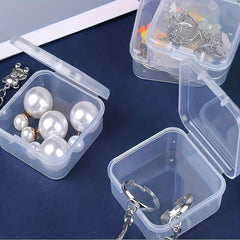 6pcs Transparent Square Plastic Box Jewelry Beads Container
