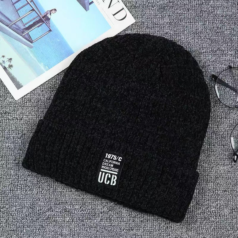 Mens Winter Warm Pullover Wool Hat Thickened Ear Protection Cycling Winter Hat