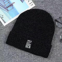 Mens Winter Warm Pullover Wool Hat Thickened Ear Protection Cycling Winter Hat