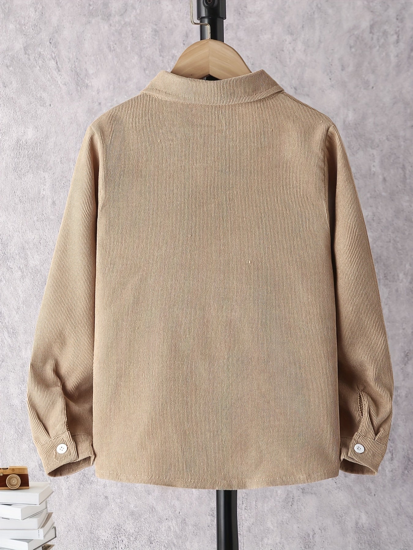 Boys Corduroy Shirts Long Sleeve Button Down Outwear
