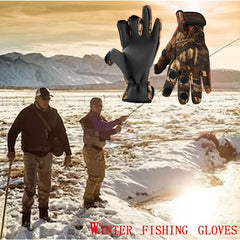 3 Finger Flip Fishing Gloves Anti-slip Waterproof Windproof Gloves