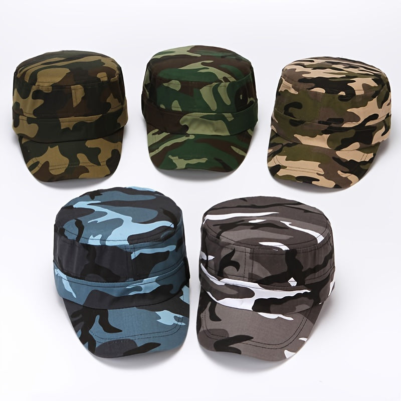 Men's Camo Flat Top Outdoor Hat