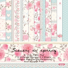 DIY Photo Albums with Pink Flower Theme Paper