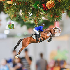 Creative Rider Acrylic Flat Decoration Pendant for Christmas Tree, Set of 5 or 6