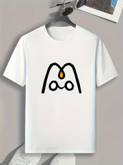 Cartoon Print Men's Graphic T-shirt Casual Comfy Tees For Summer