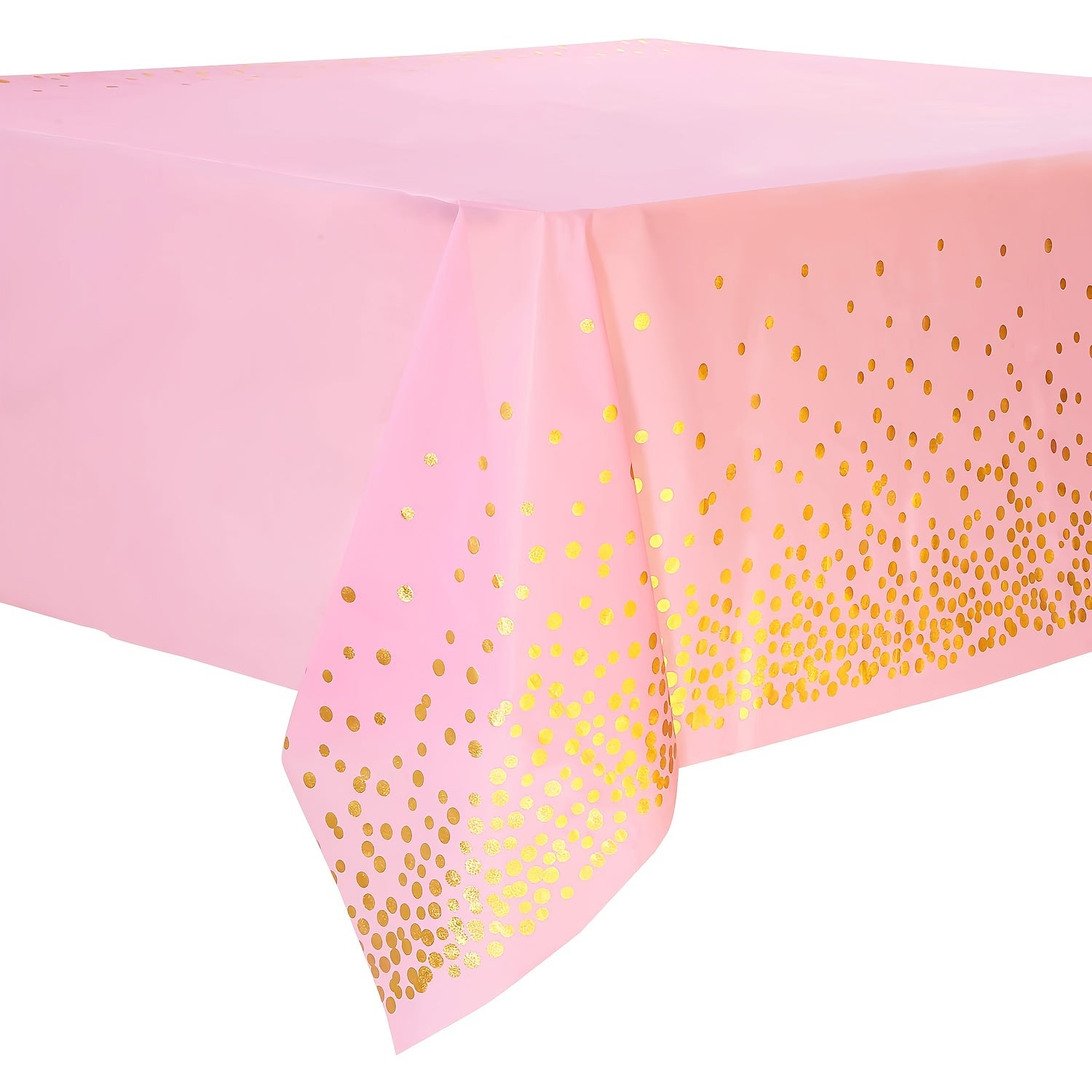 Bronzing Tablecloth Pink Dot Birthday Wedding Gathering Disposable Pe Tablecloth
