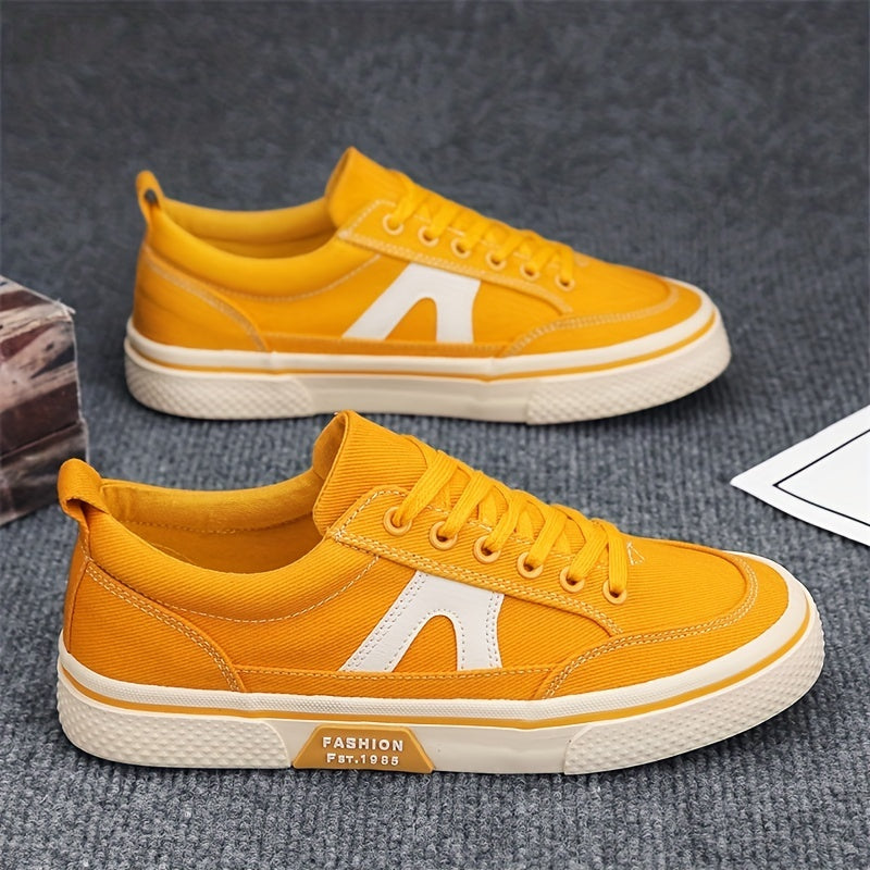 Men's Canvas Lace-up Sneakers Comfortable Breathable Shoes