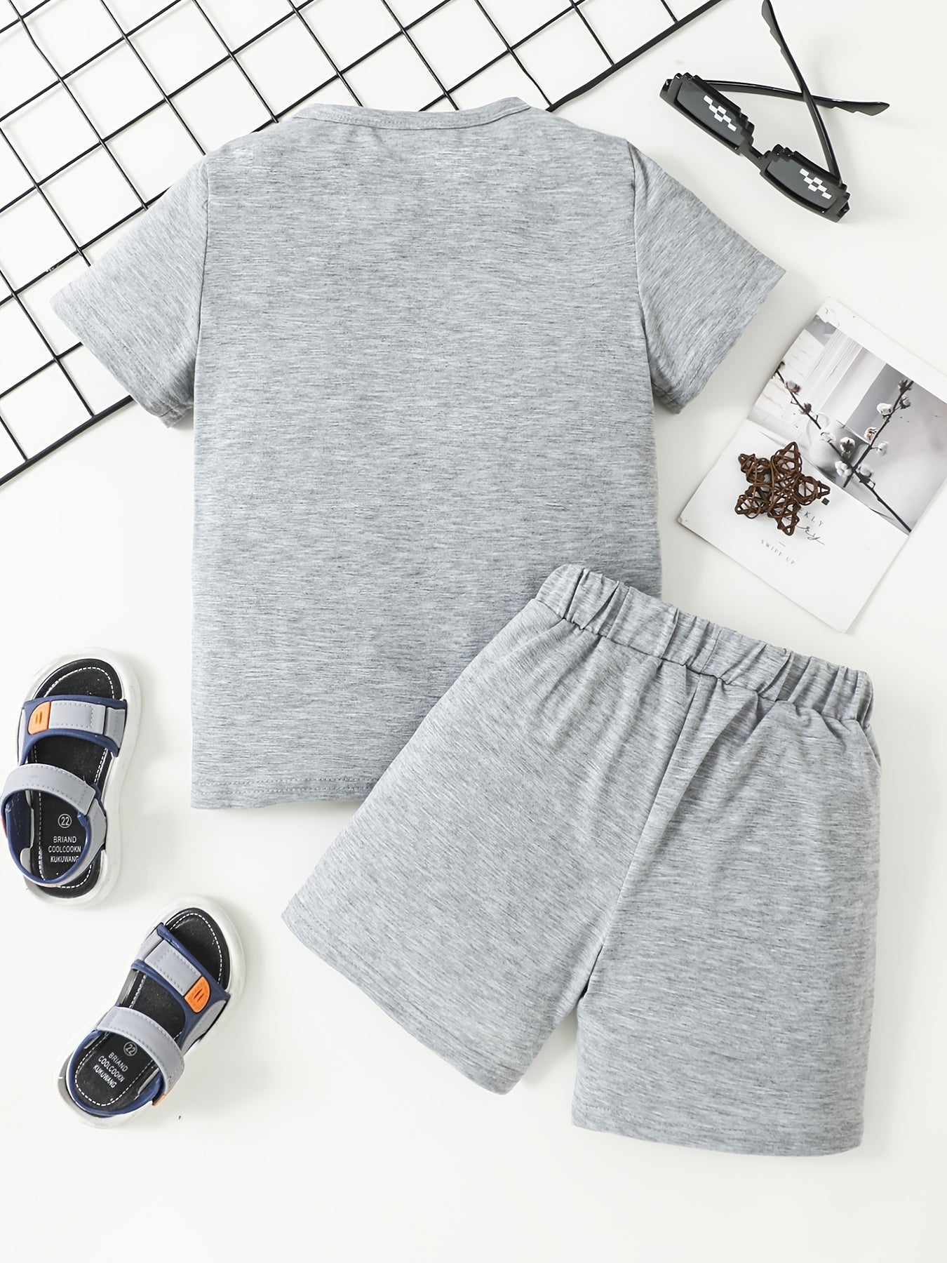 Boys Game Console Print T shirt & Shorts Set for Summer