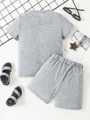 Boys Game Console Print T shirt & Shorts Set for Summer
