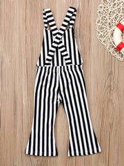 Toddler Girls Striped Flare Leg Jumpsuit Kids Summer Clothes