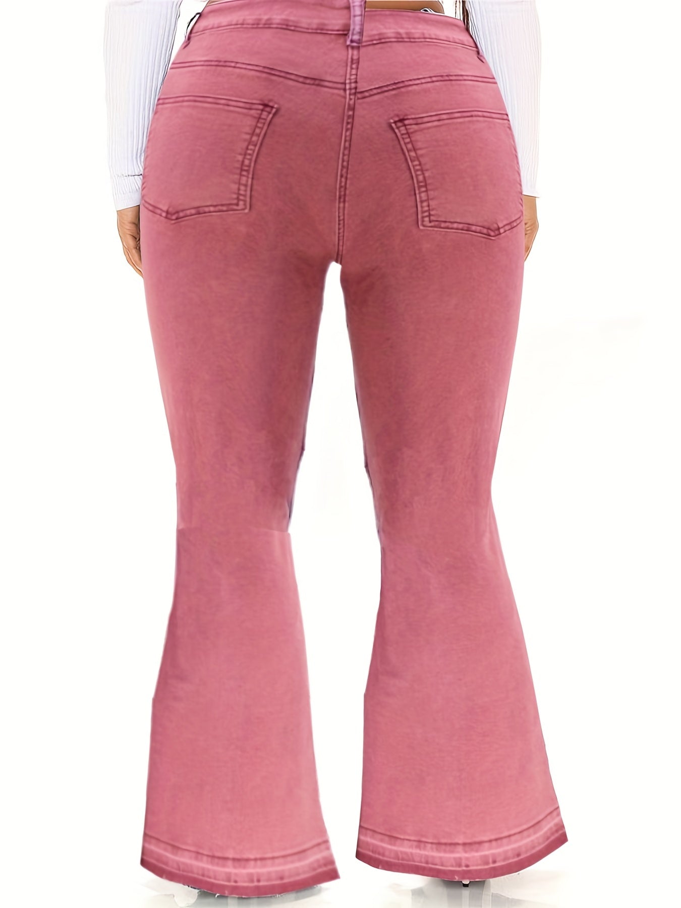 Colorblock High Rise Flared Leg Jeans