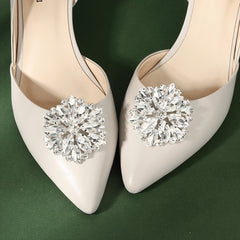 Rhinestone Shoe Buckles Removable Flowers DIY Shoe Clips Wedding Party