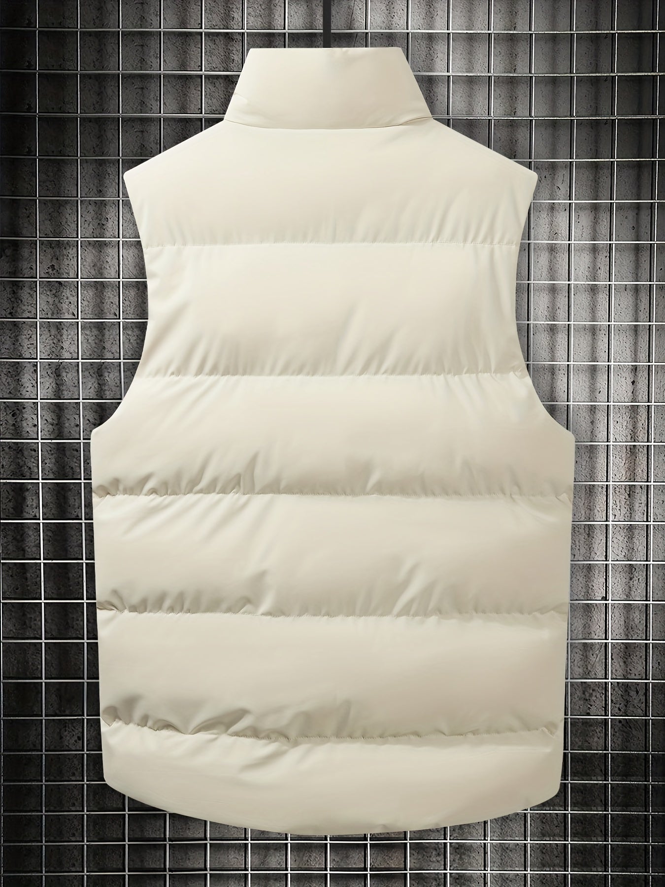 Men's Stand Collar Zip Up Vest for Fall Winter