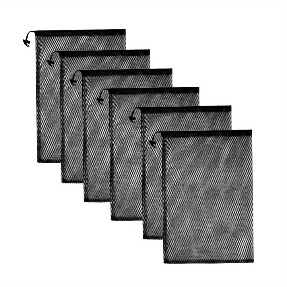10pcs Mesh Laundry Bags Drawstring Large Storage Bag for Dorm Travel Camping