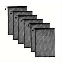 10pcs Mesh Laundry Bags Drawstring Large Storage Bag for Dorm Travel Camping