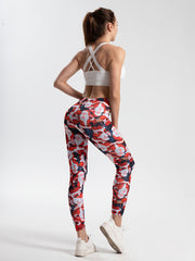 Women's Santa Claus Print Yoga Leggings Stretchy Activewear