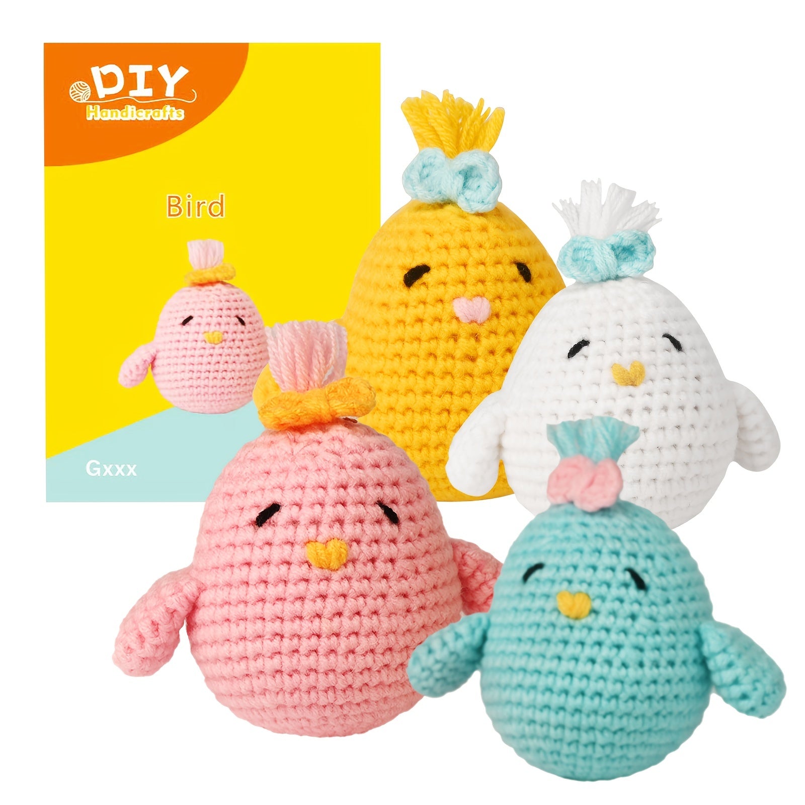 Beginner's Knitting Kit Bird Easy Hook Crochet Kit Step by Step