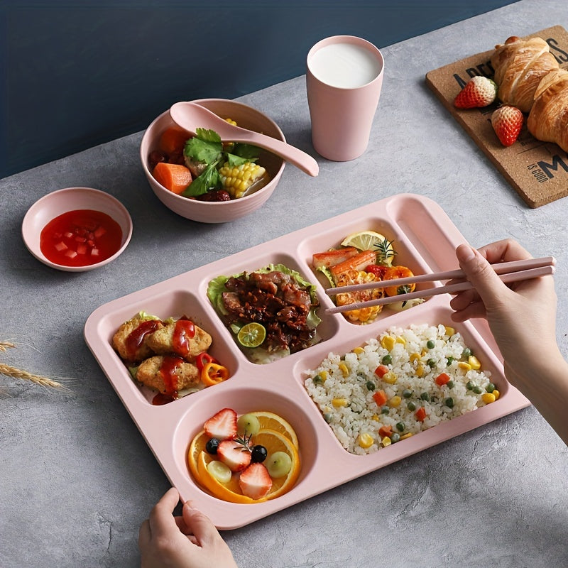 Outdoor Food Tray With Compartments Divided Dinner Plate