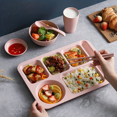 Outdoor Food Tray With Compartments Divided Dinner Plate
