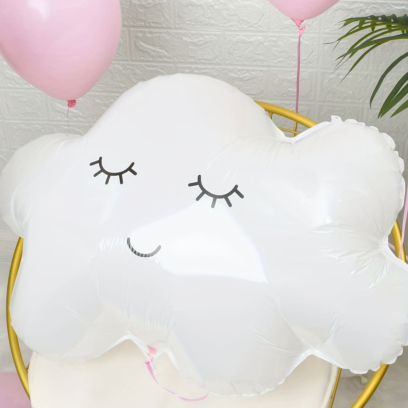 12pcs Cloud Aluminum Foil Balloon Rainbow Cloud Shaped Foil Balloons