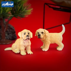 Realistic Dog Model Toy PVC Puppy Figurine Office Desk Decoration