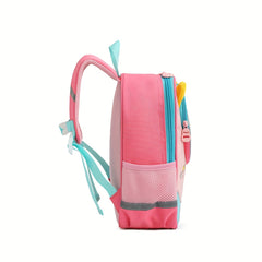Kids Cartoon Backpack for Kindergarten, Portable Spin Protection Schoolbag