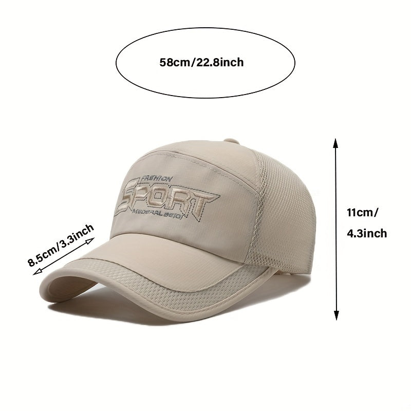 Summer Men's Baseball Cap Outdoor Sun Hat Mesh Cap