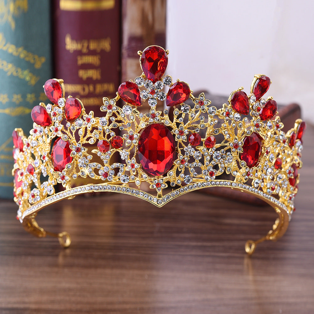 Baroque Rhinestone Crown Hairband Bridal Wedding Decoration