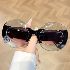 Large Oval Frame Sunglasses For Women Men Hiphop Glasses UV400