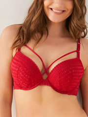 Floral Lace Criss Cross Padded Bralette