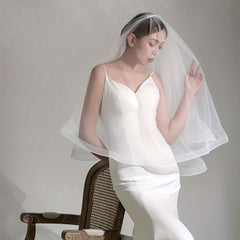 Double Layer Thin Head Veil With Comb Bridal Wedding Accessories
