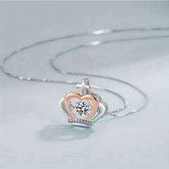 Holiday Party Crown Pendant Necklace for Kids