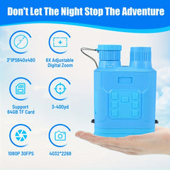 Portable Mini Prism Night Vision Camera 6X Zoom 1080P HD Telescope