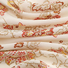 Brown Flower Print Bandana Satin Square Scarf Boho Necke...