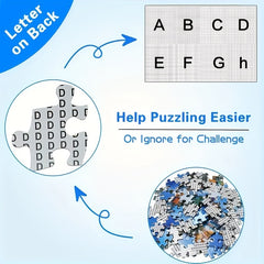 1000pcs Starry Night Sky Cat Puzzle Jigsaw Game for Ages 14 DIY Home Decor