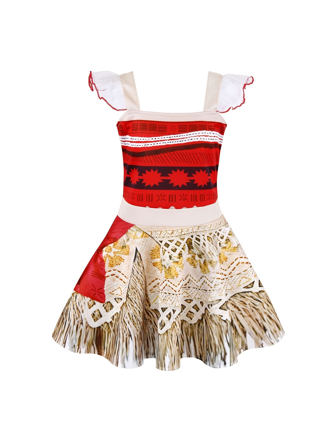 Girls Princess Dress Lace Sleeveless Birthday Party Costume Halloween
