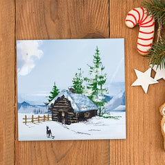 Christmas Snow House Background Clear Stamps For Card Making Decoration DIY Scra
