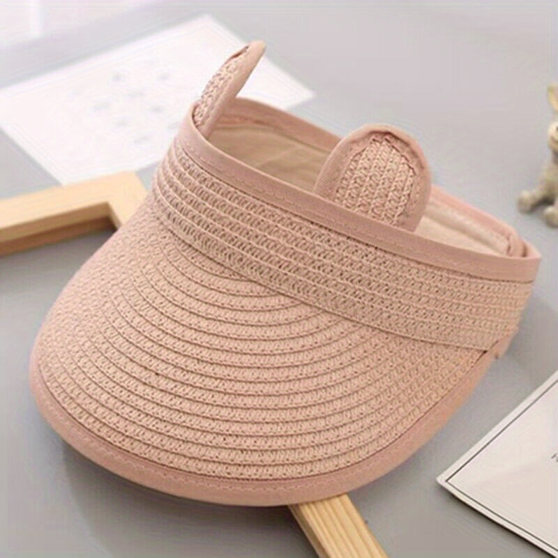 Summer Folding Straw Hat For Baby Adjustable Casual Sun Hat For Boys And Girls