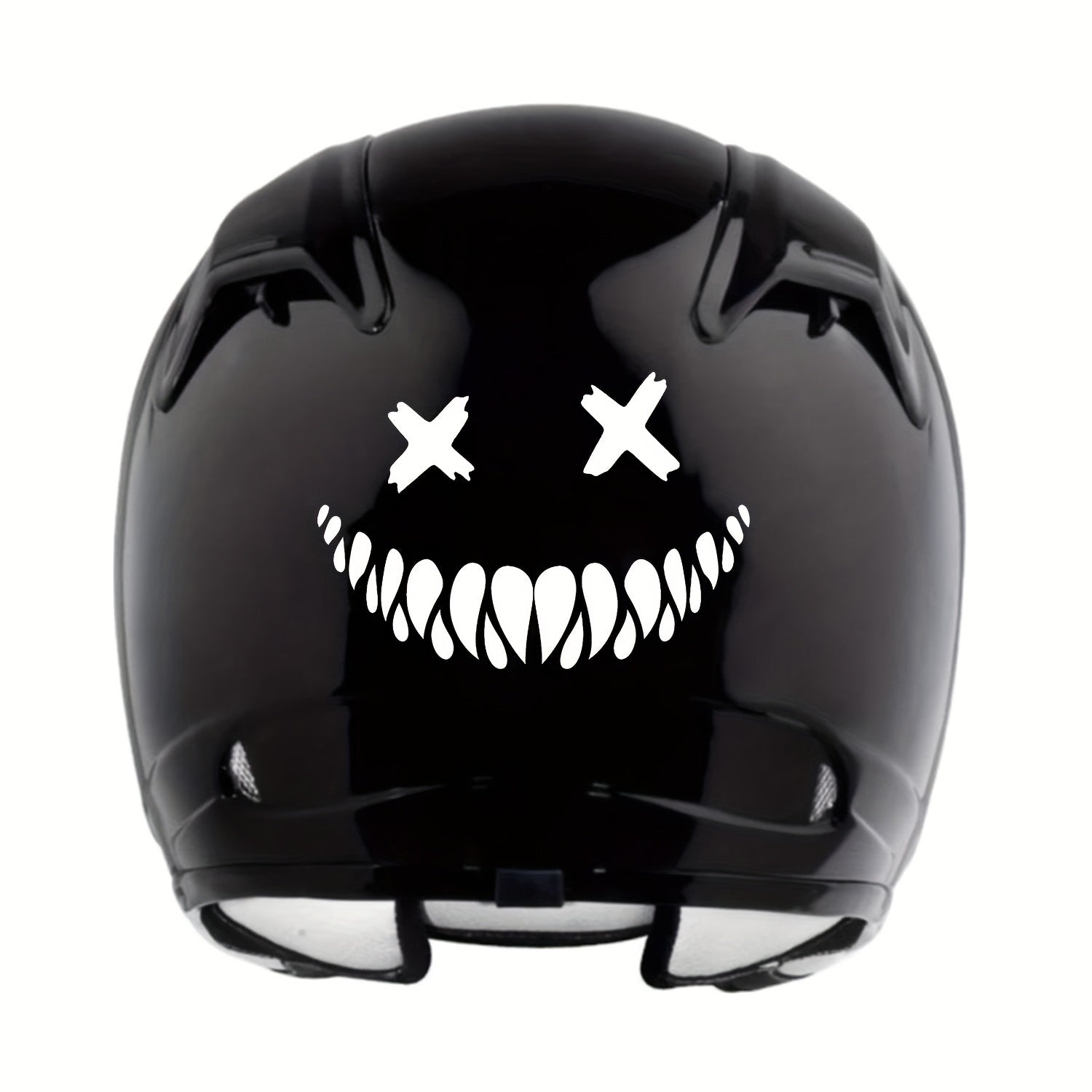 Skull Teeth Helmet Sticker Reflective Waterproof Halloween Stickers