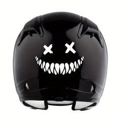 Skull Teeth Helmet Sticker Reflective Waterproof Halloween Stickers