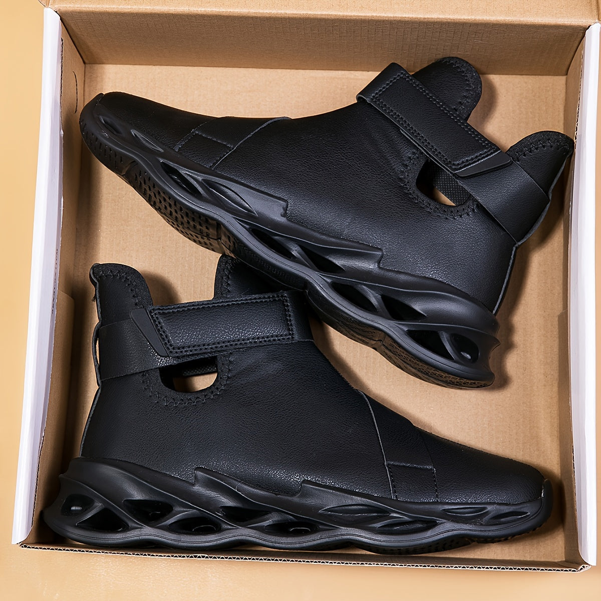 Men's Solid Ankle Sneakers Waterproof Non Slip Casual Shoes