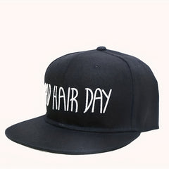 2 Pack Letter Embroidery Beanie Hat Flat Brim Baseball Cap