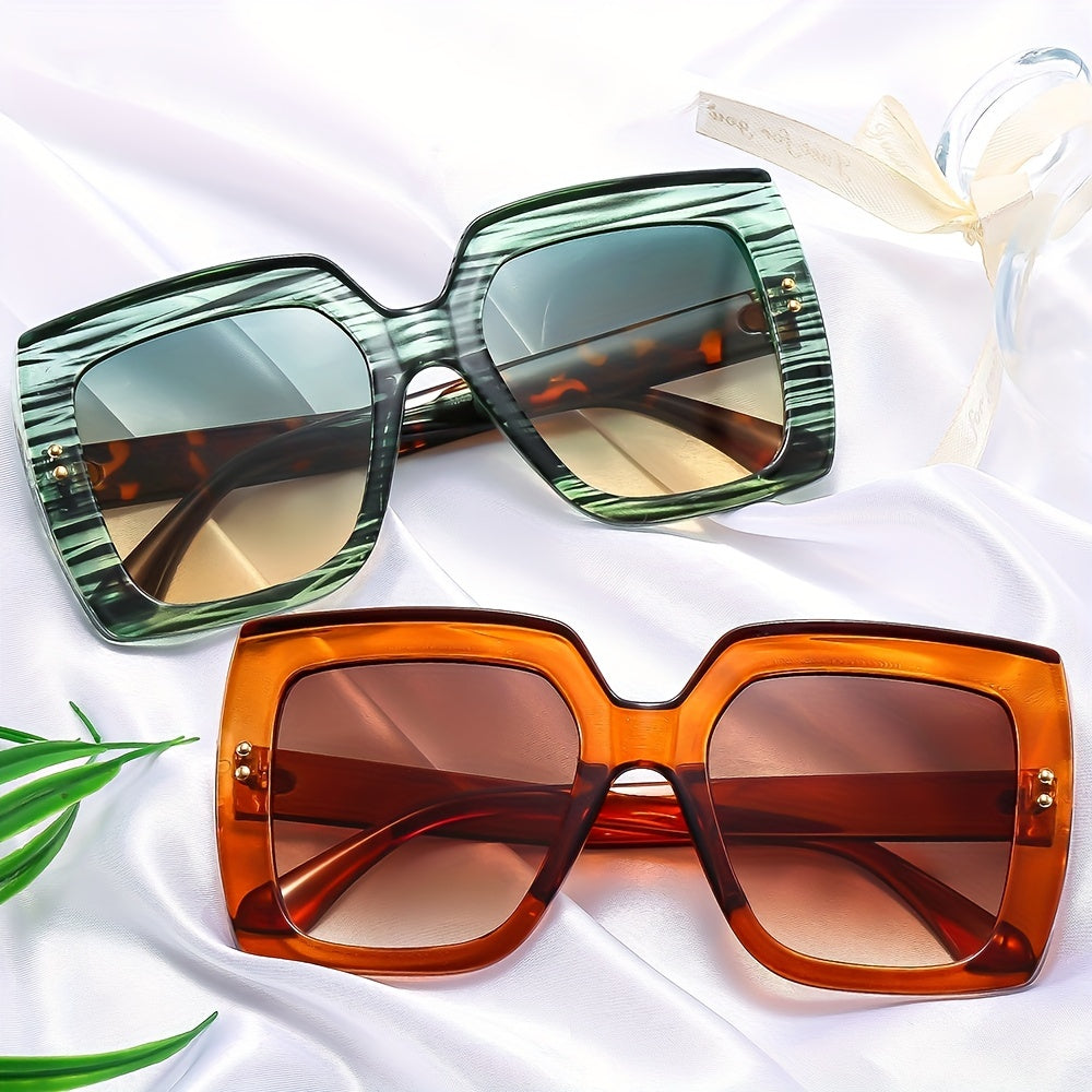Men's Square UV Protection Sunglasses with Hard Box